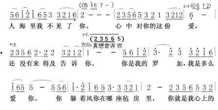 网红歌曲简谱女人花,绽放如歌，绽放如画